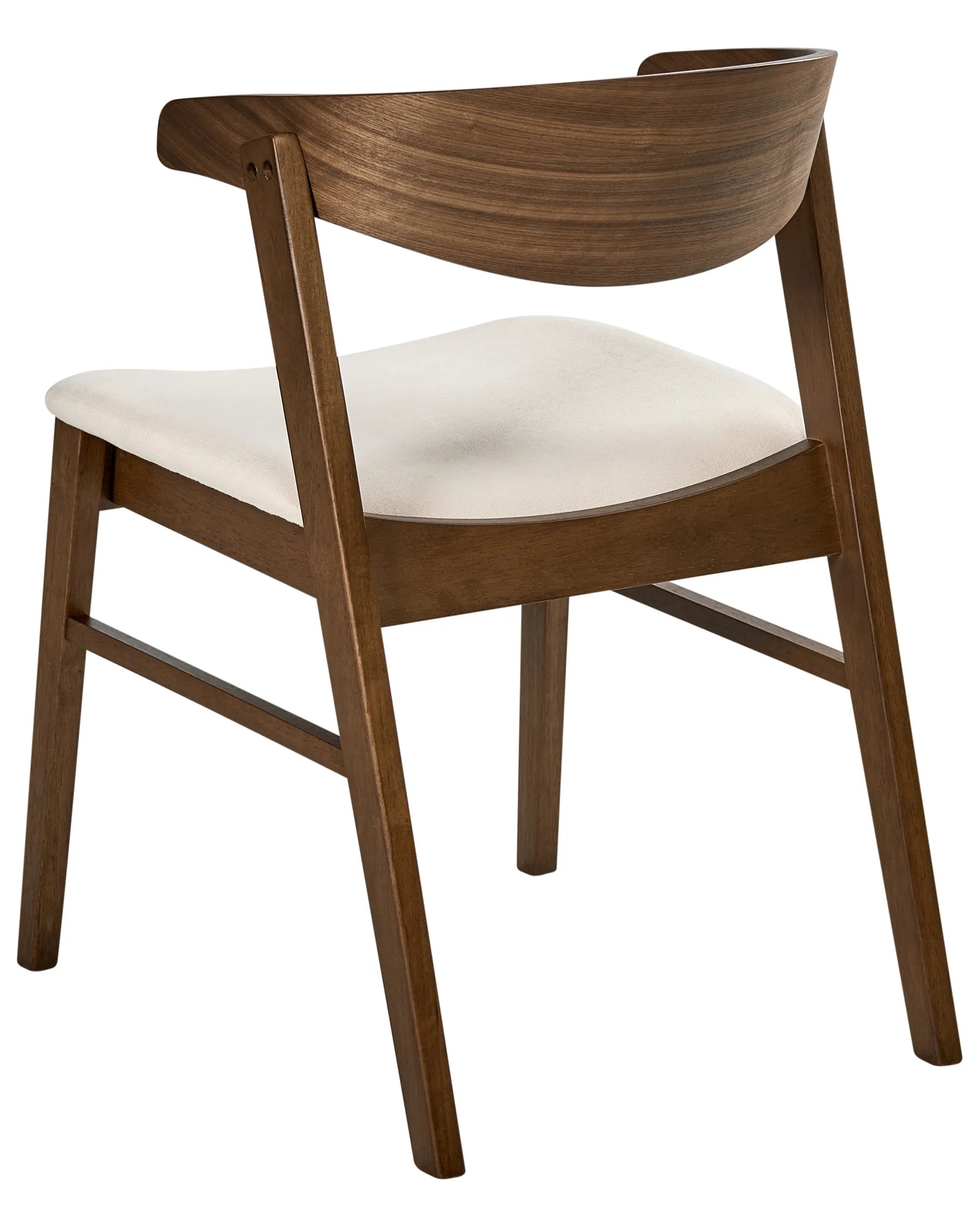 Set of 2 Dining Chairs LILLY Fabric Brown/ Off-White
