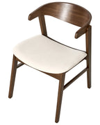 Set of 2 Dining Chairs LILLY Fabric Brown/ Off-White