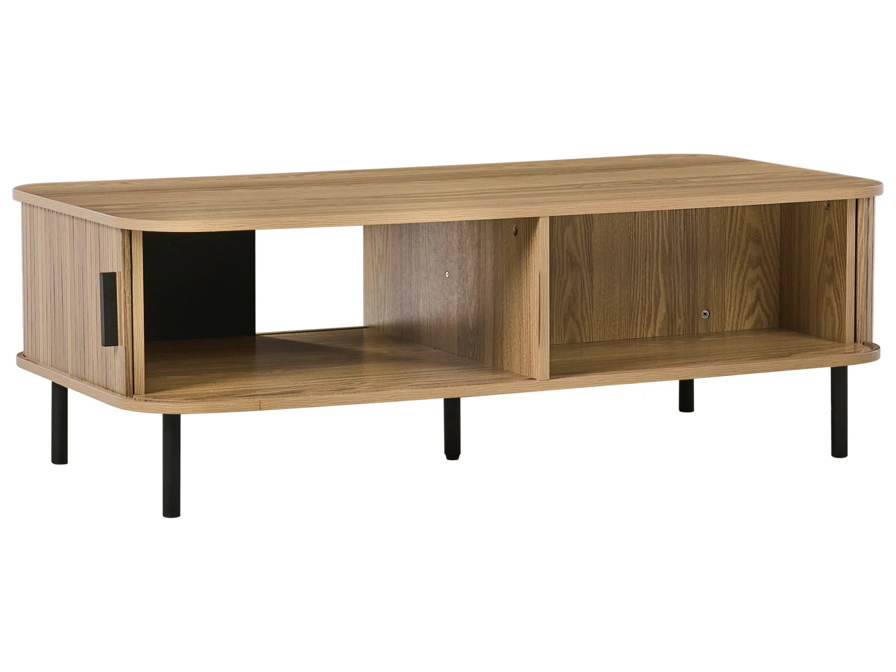 Coffee Table BRADLEY Brown with Storage