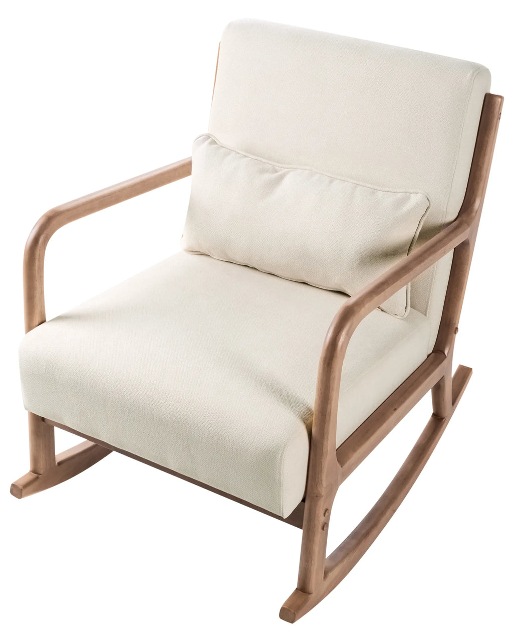 Rocking Chair SKOVDE Fabric Light Beige