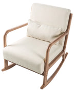 Rocking Chair SKOVDE Fabric Light Beige