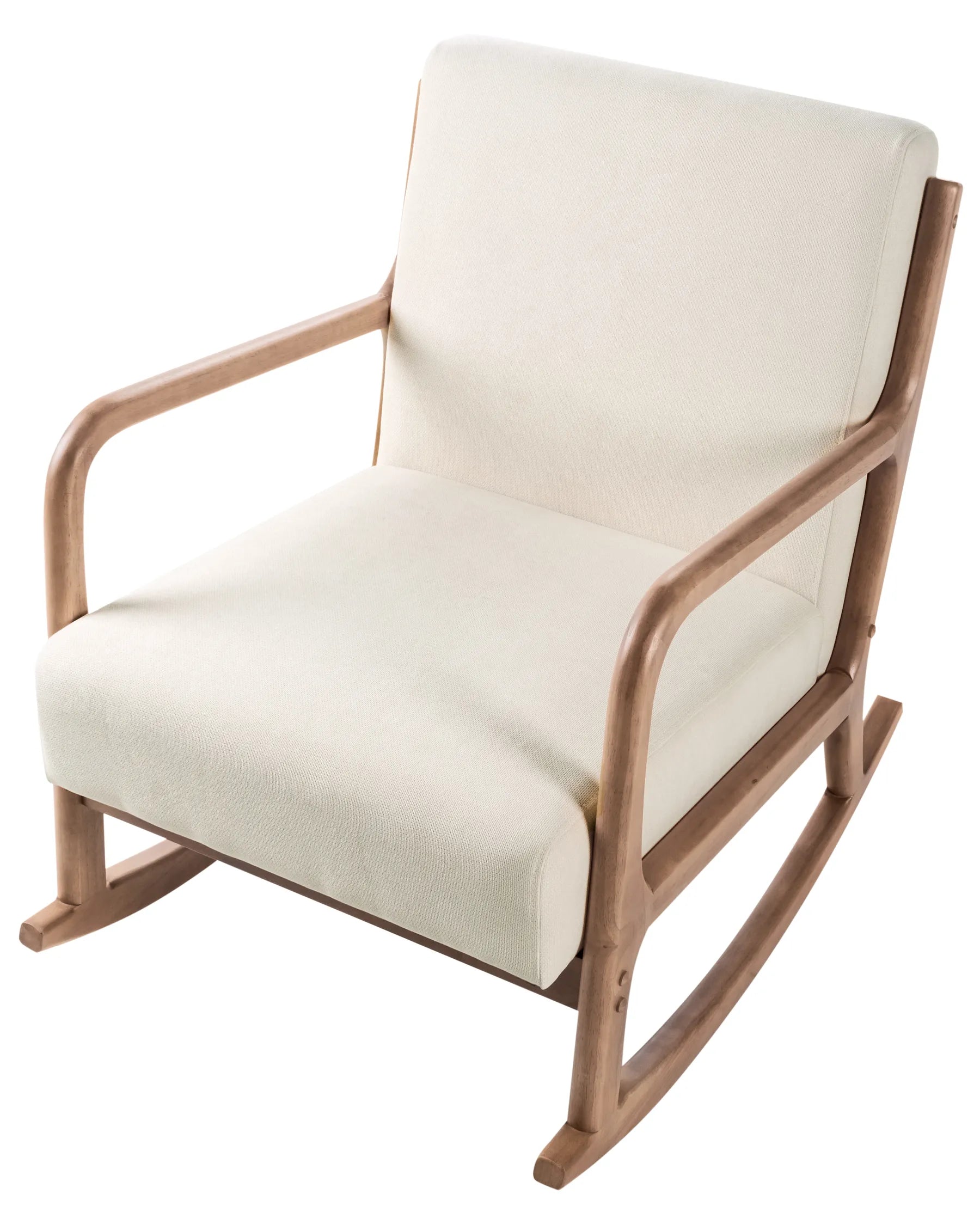 Rocking Chair SKOVDE Fabric Light Beige