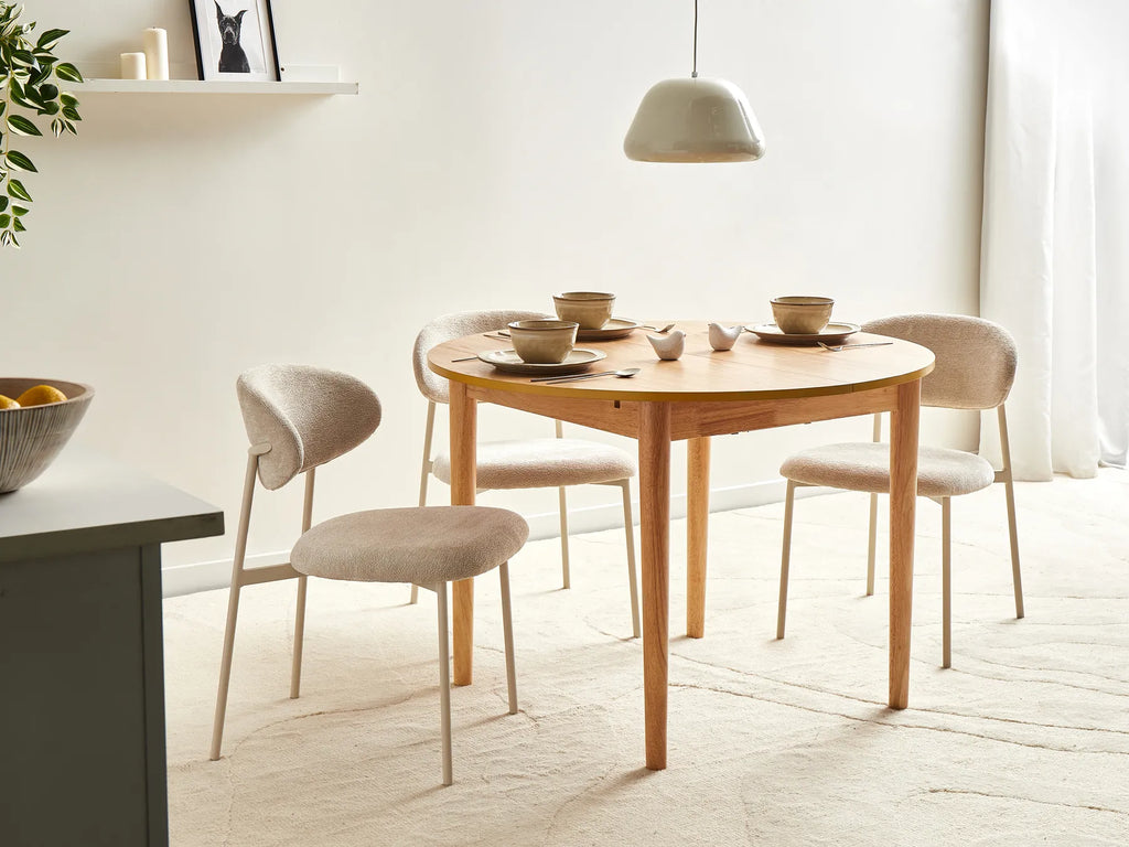 Extending Dining Table ECHO Light Oak 107/137 cm 107 cm