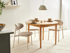 Extending Dining Table ECHO Light Oak 107/137 cm 107 cm