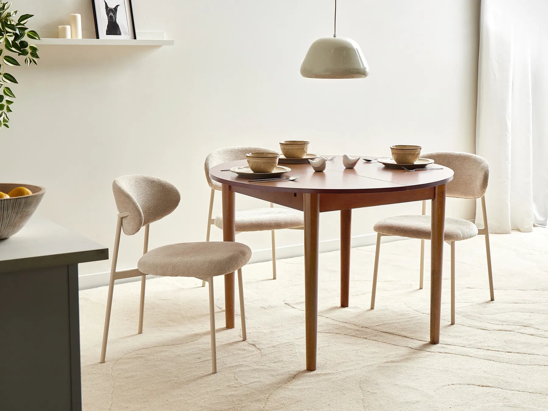 Extending Dining Table ECHO Dark Oak 107/137 cm 107 cm