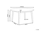 Dining Table HUNTLEY Dark Oak 140 cm 140 cm