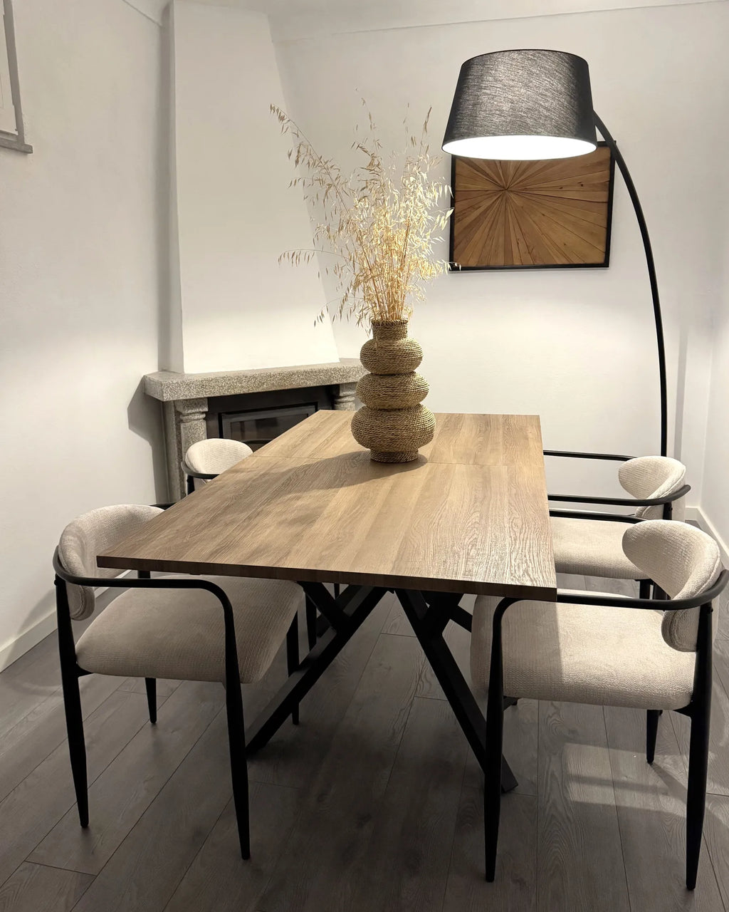 Extending Dining Table ANSELL Light Brown 160/200 cm 90 cm