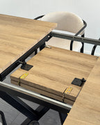 Extending Dining Table ANSELL Light Brown 160/200 cm 90 cm