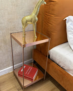 Side Table ALSEA Tempered Glass Copper
