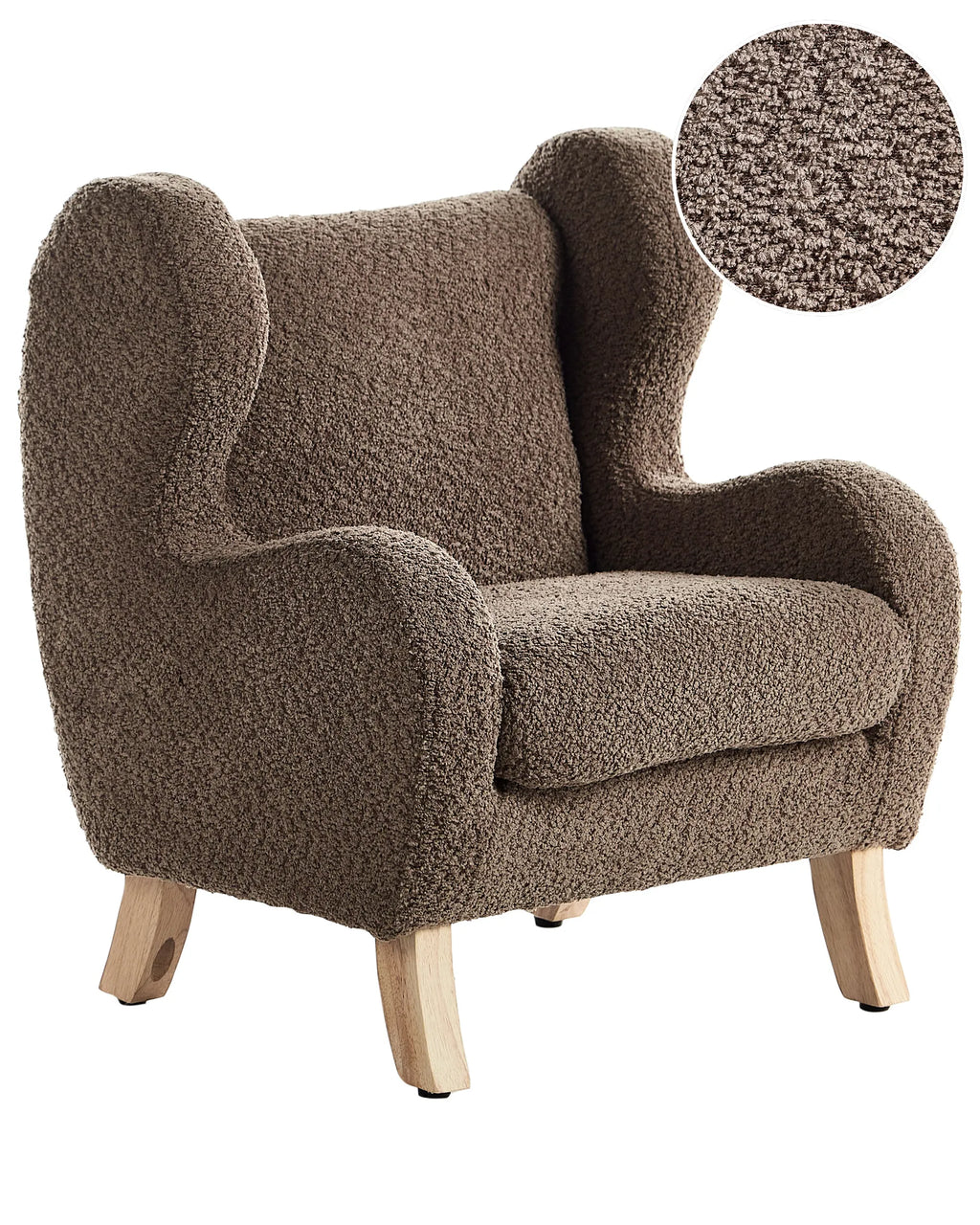 Kids Armchair FARUM Boucle Brown