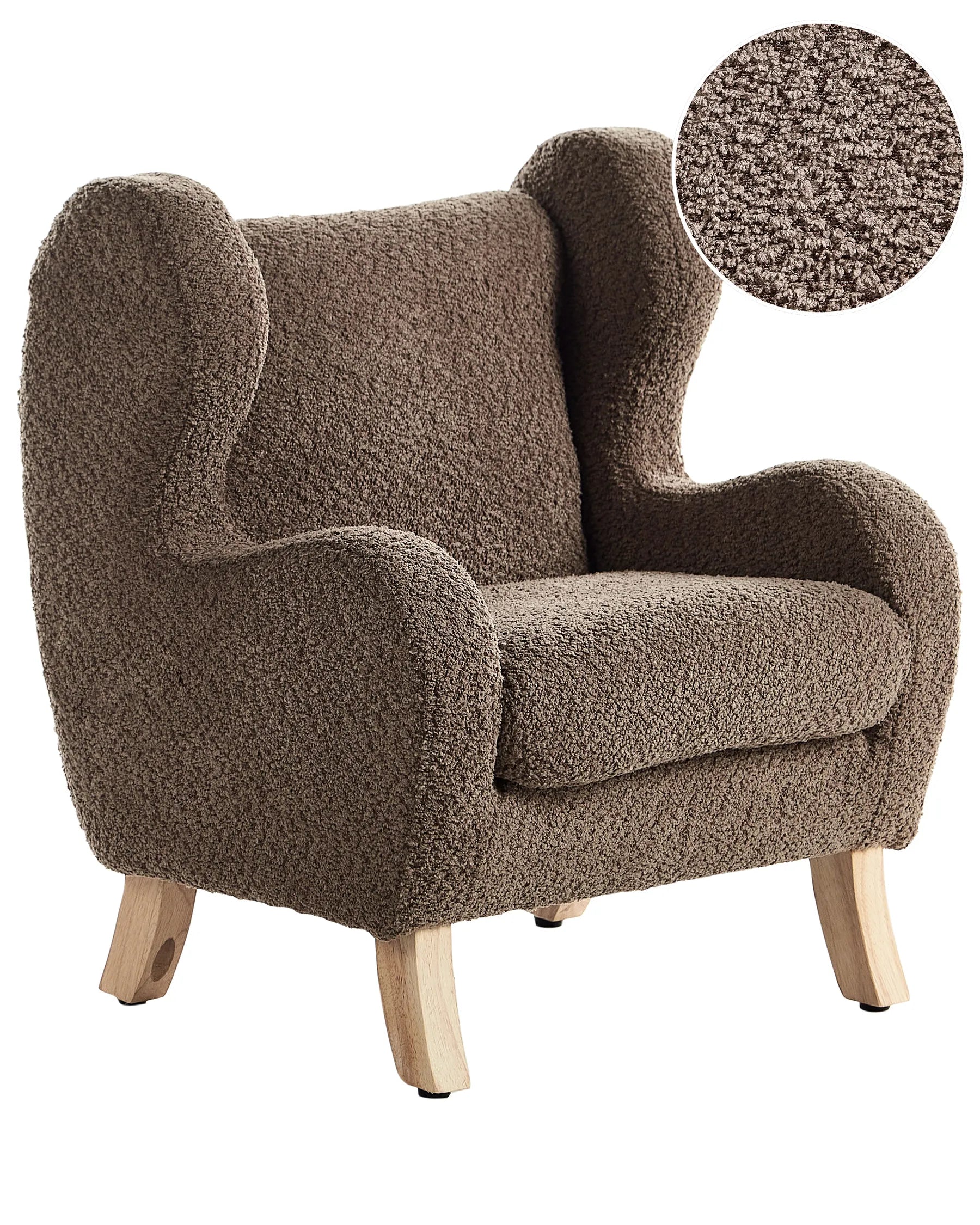 Kids Armchair FARUM Boucle Brown