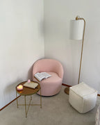 Side Table LUCEA Tempered Glass Gold