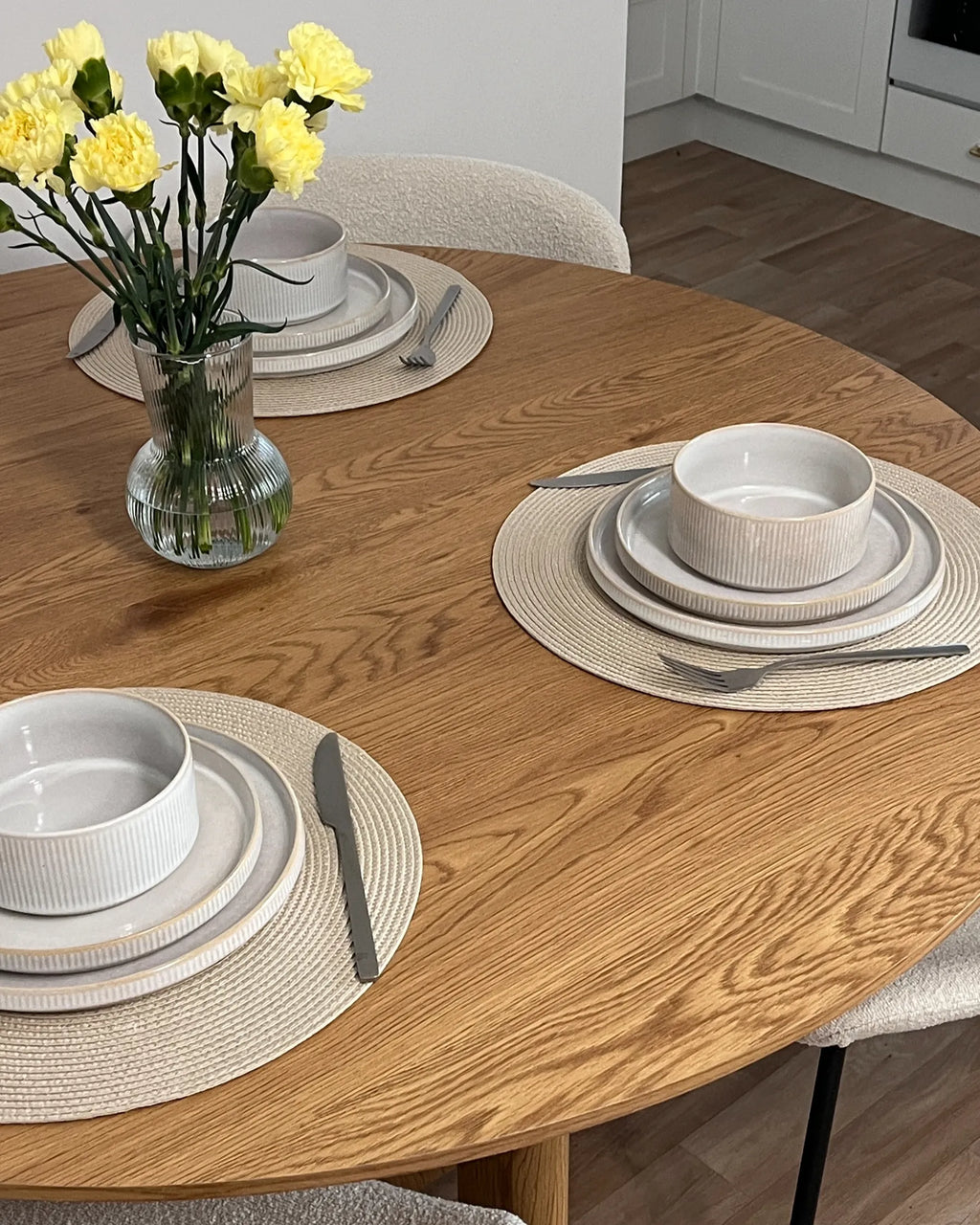 Dining Table KARLO Light Brown 120 cm 120 cm