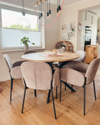 Extending Dining Table CARLEA Light Brown 120/160 cm 120 cm