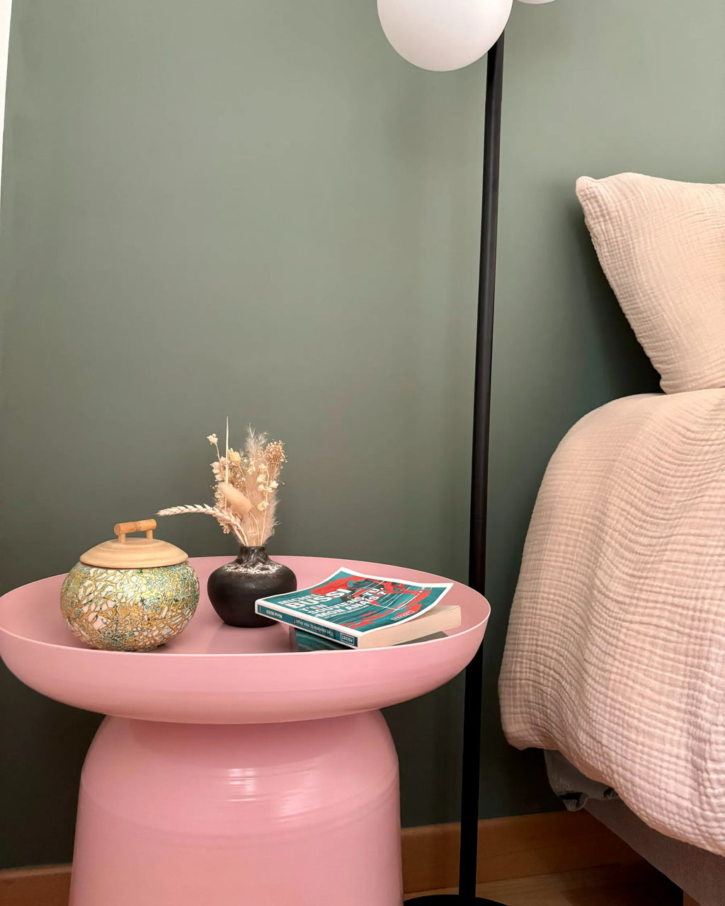 Side Table TORRENS Metal Pastel Pink