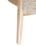 Armchair LEKNES Faux Fur Light Beige
