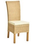 Set of 2 Dining Chairs ANDES Rattan Natural