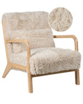 Armchair SKOVDE Faux Fur Light Beige