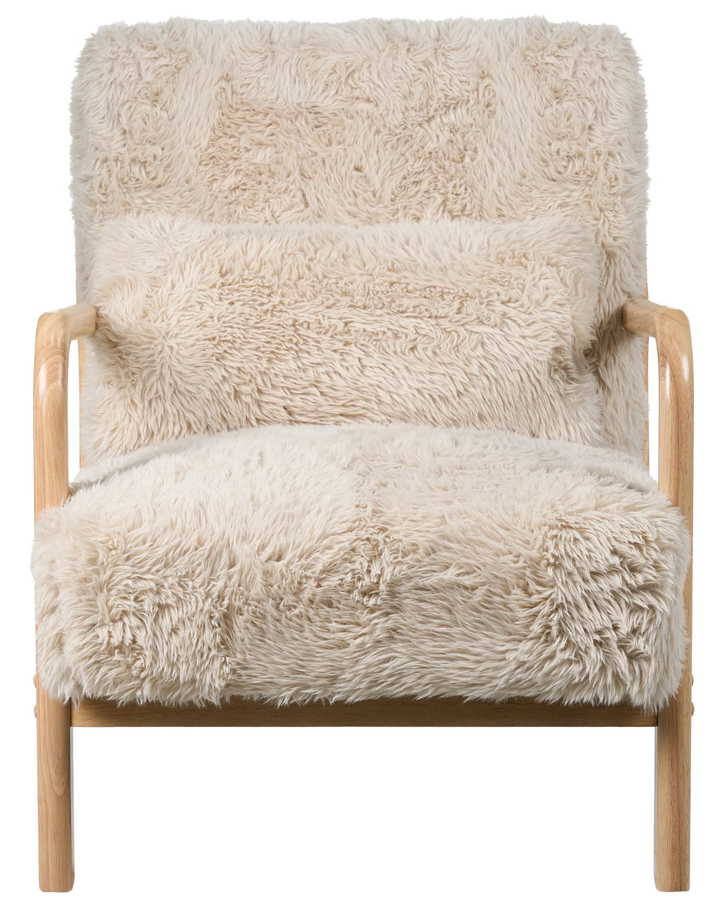Armchair SKOVDE Faux Fur Light Beige