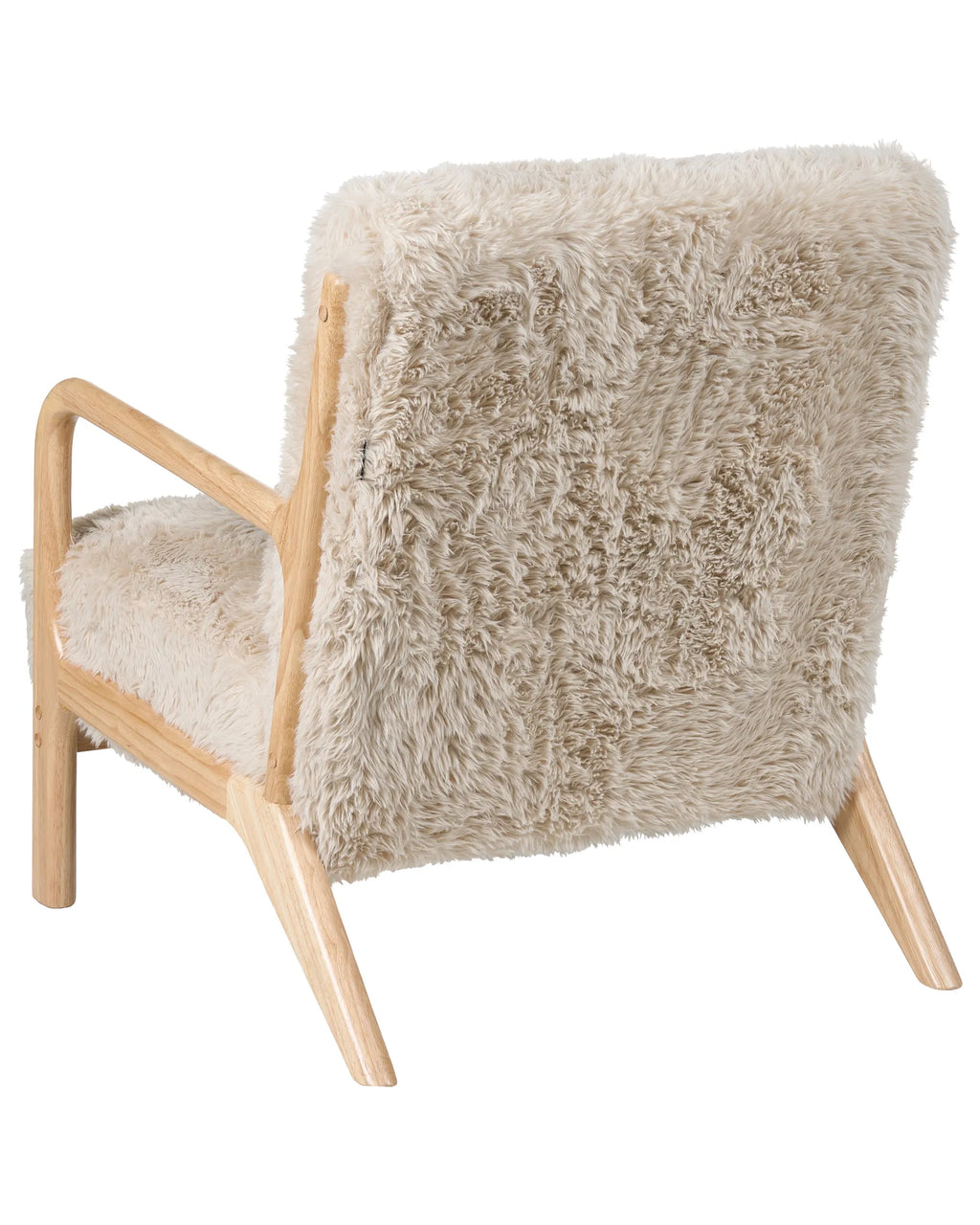 Armchair SKOVDE Faux Fur Light Beige