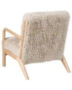 Armchair SKOVDE Faux Fur Light Beige