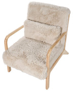 Armchair SKOVDE Faux Fur Light Beige