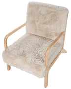Armchair SKOVDE Faux Fur Light Beige