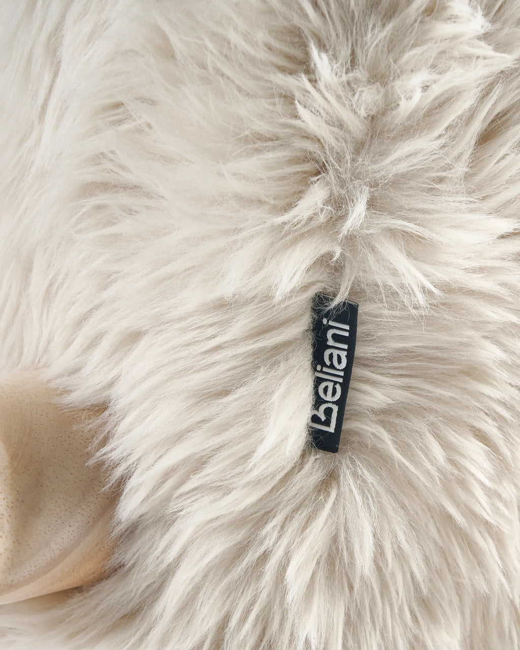 Armchair SKOVDE Faux Fur Light Beige
