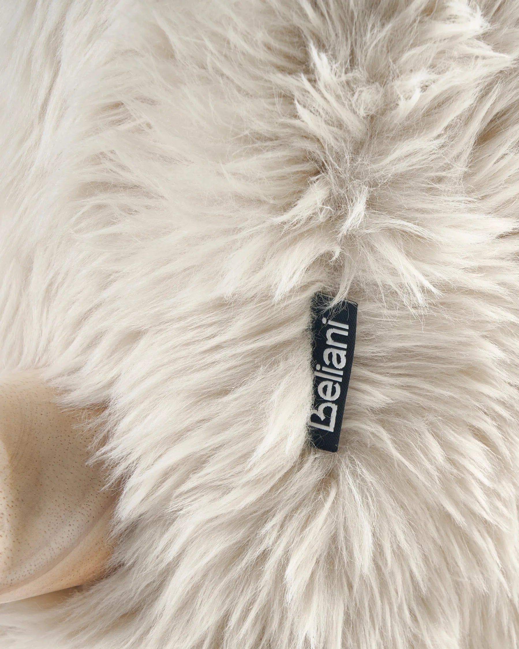Armchair SKOVDE Faux Fur Light Beige