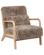 Armchair SKOVDE Faux Fur Taupe