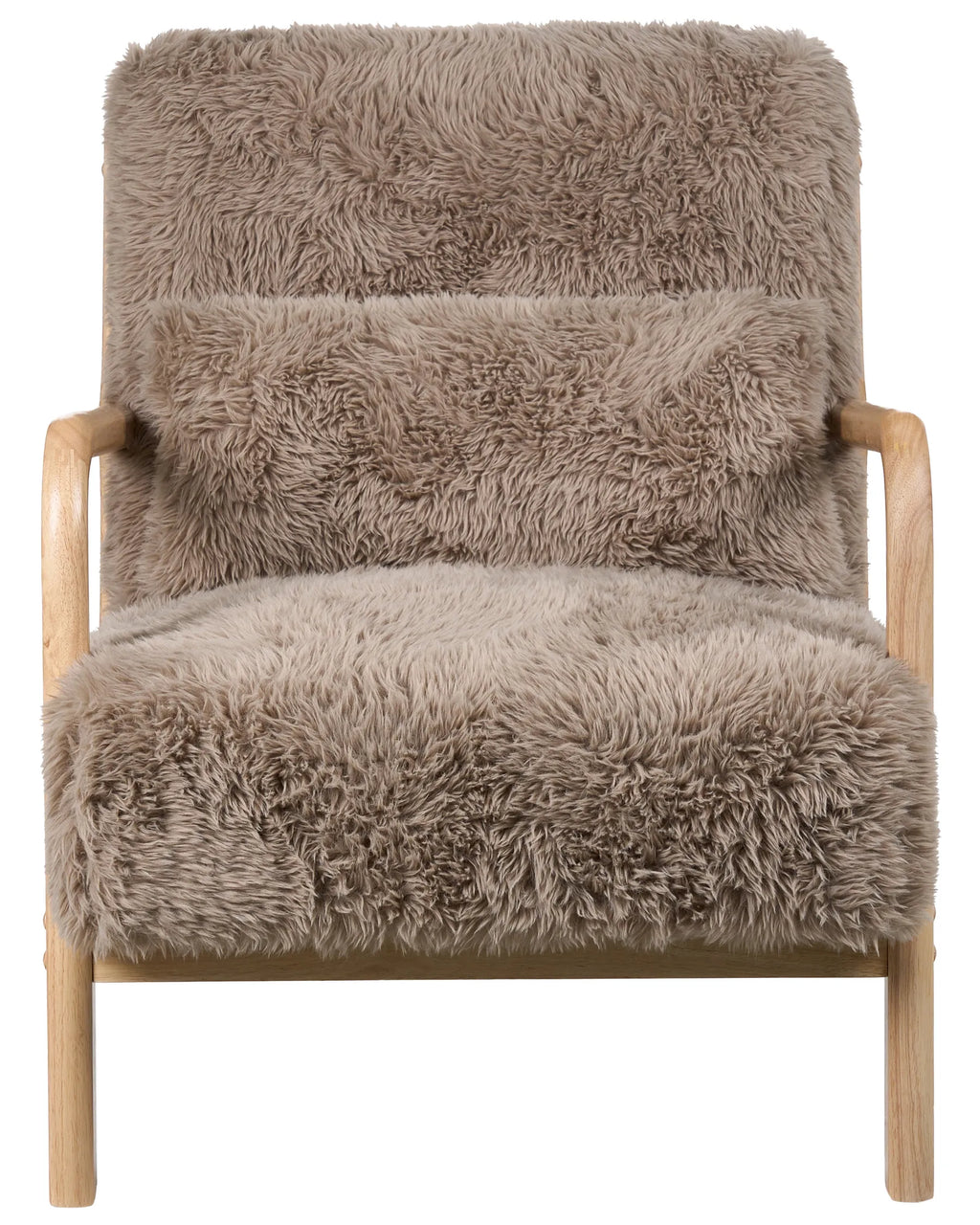Armchair SKOVDE Faux Fur Taupe