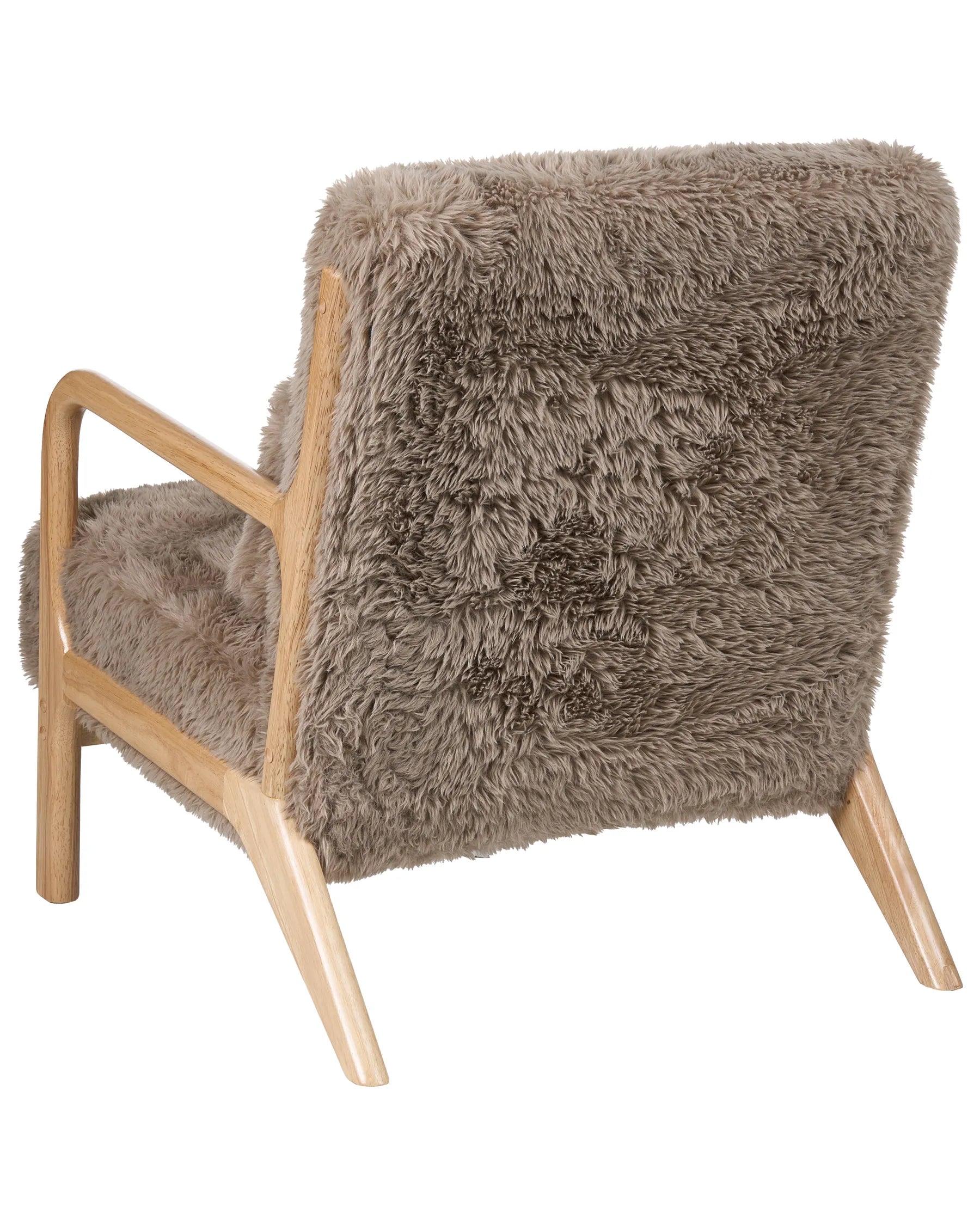 Armchair SKOVDE Faux Fur Taupe