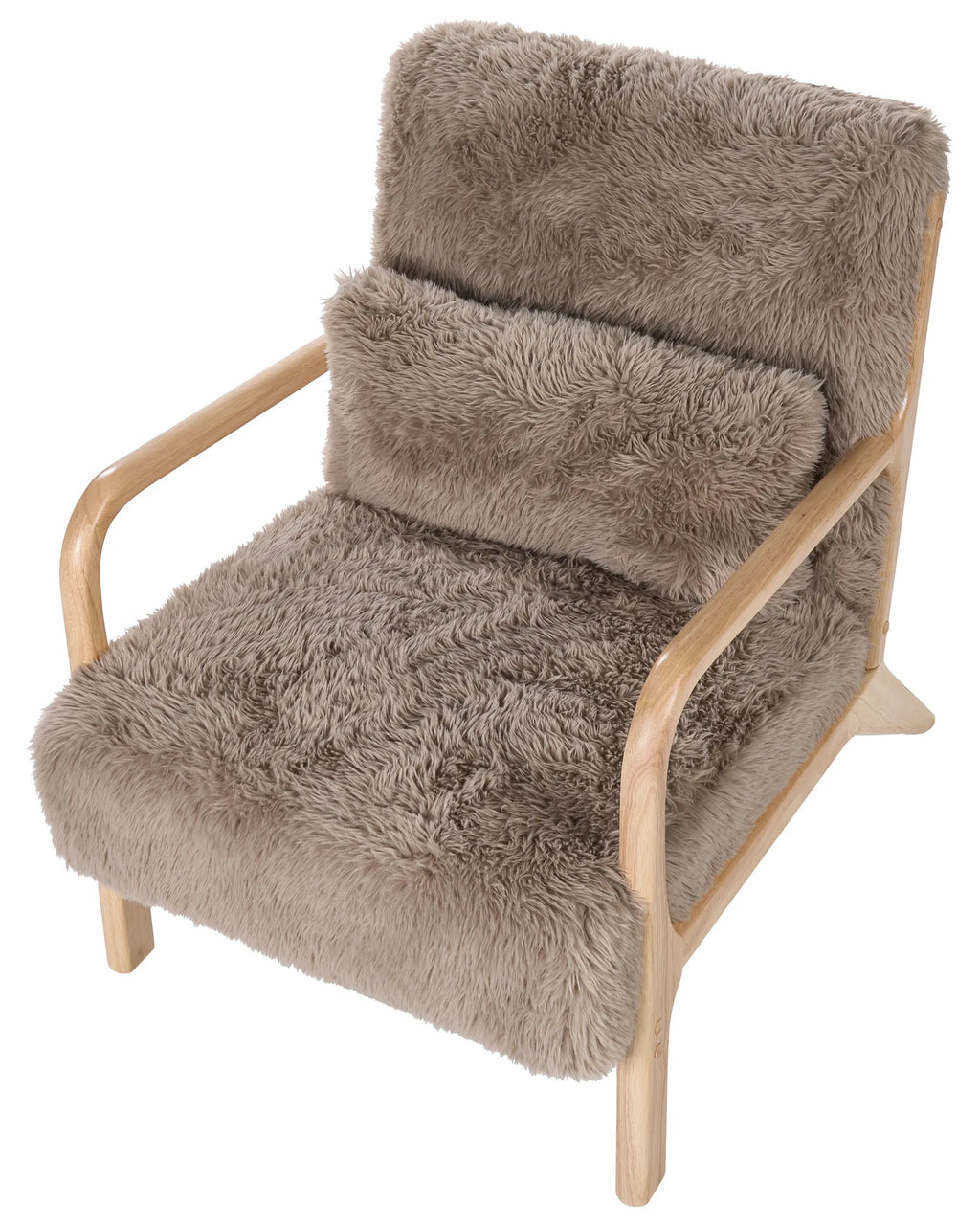 Armchair SKOVDE Faux Fur Taupe