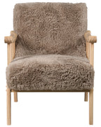 Armchair LEKNES Faux Fur Taupe