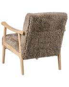 Armchair LEKNES Faux Fur Taupe
