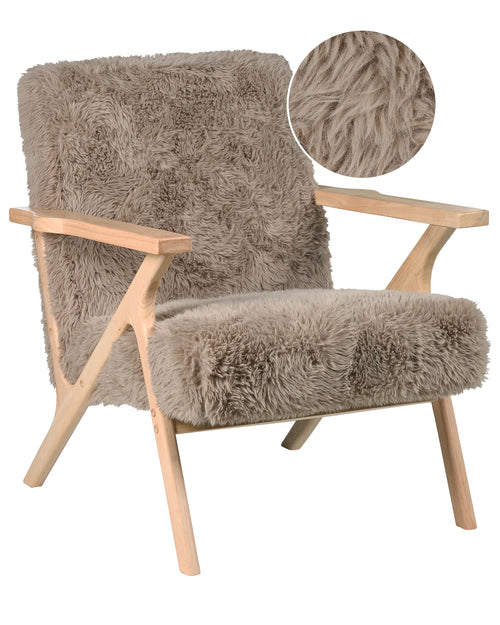 Armchair KISA Faux Fur Taupe