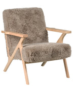 Armchair KISA Faux Fur Taupe