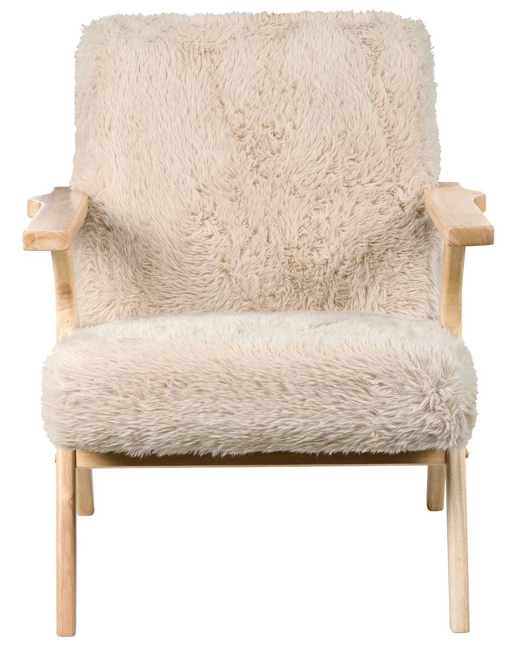 Armchair KISA Faux Fur Light Beige