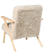 Armchair KISA Faux Fur Light Beige