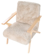 Armchair KISA Faux Fur Light Beige