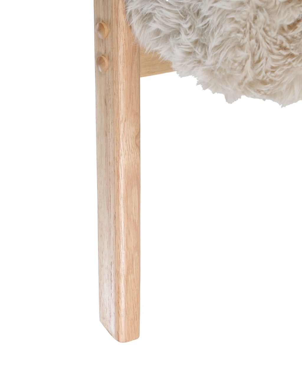Armchair KISA Faux Fur Light Beige