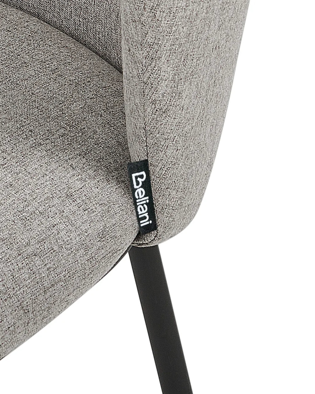 Set of 2 Dining Chairs MINA Fabric Grey