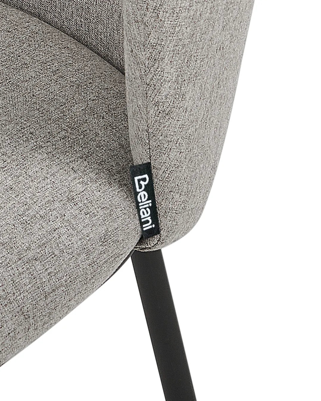 Set of 2 Dining Chairs MINA Fabric Grey