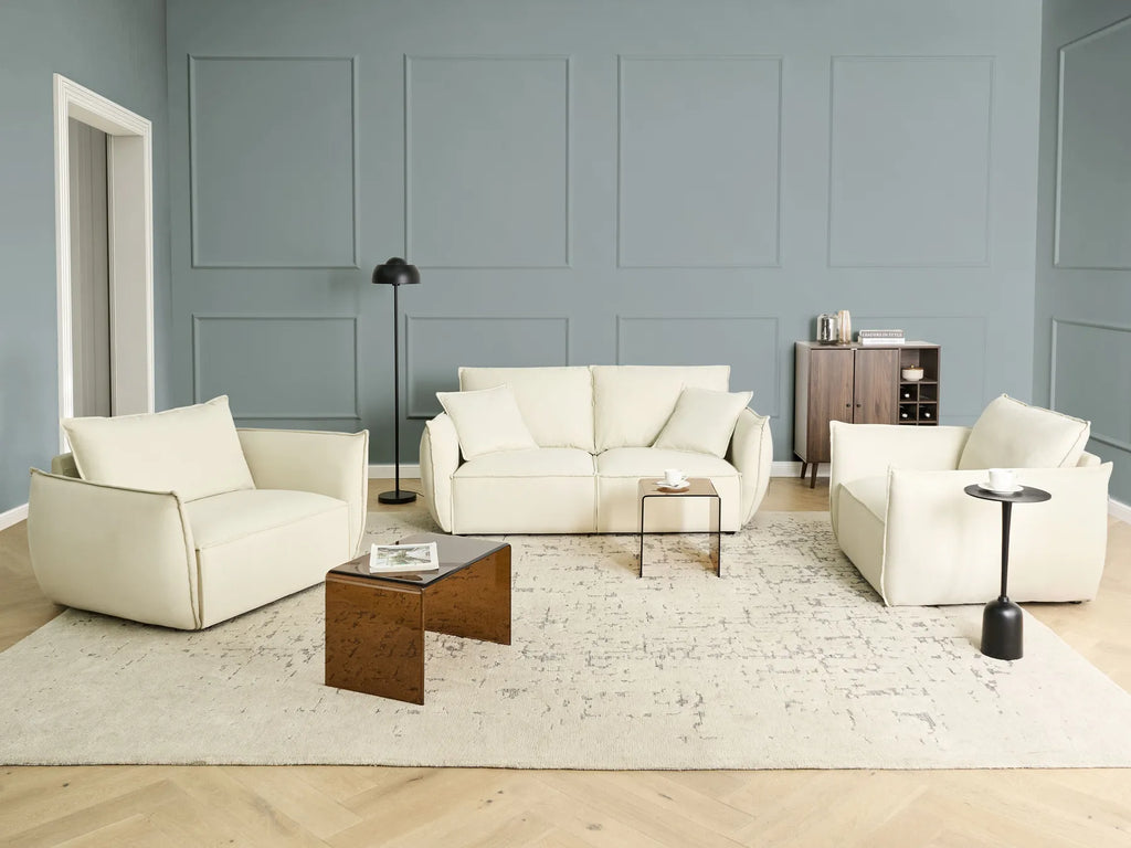 Armchair KUNES Fabric Light Beige