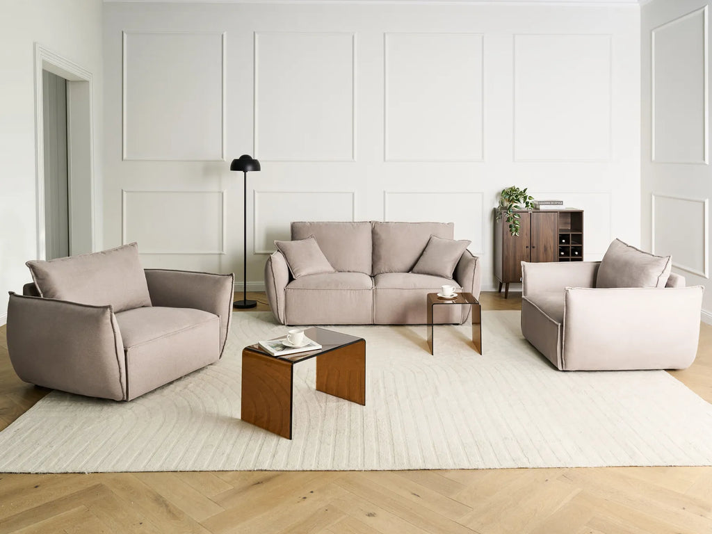 Armchair KUNES Fabric Taupe