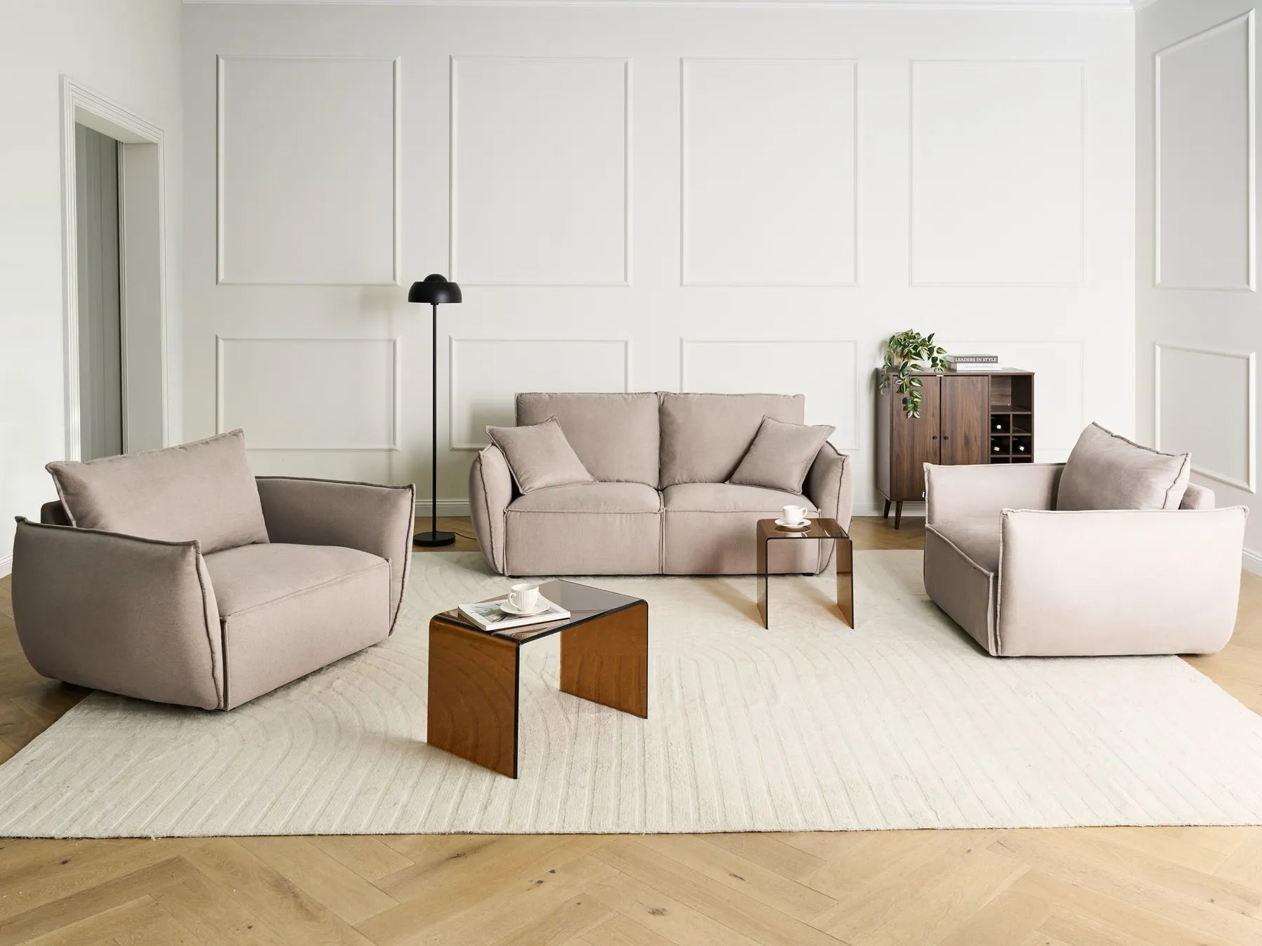 Armchair KUNES Fabric Taupe