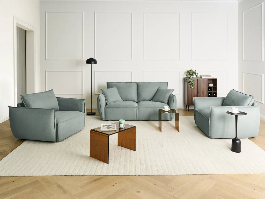 Armchair KUNES Fabric Light Green