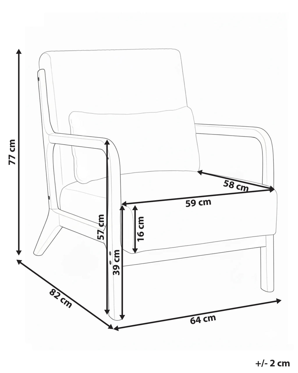 Armchair SORSELE Corduroy White