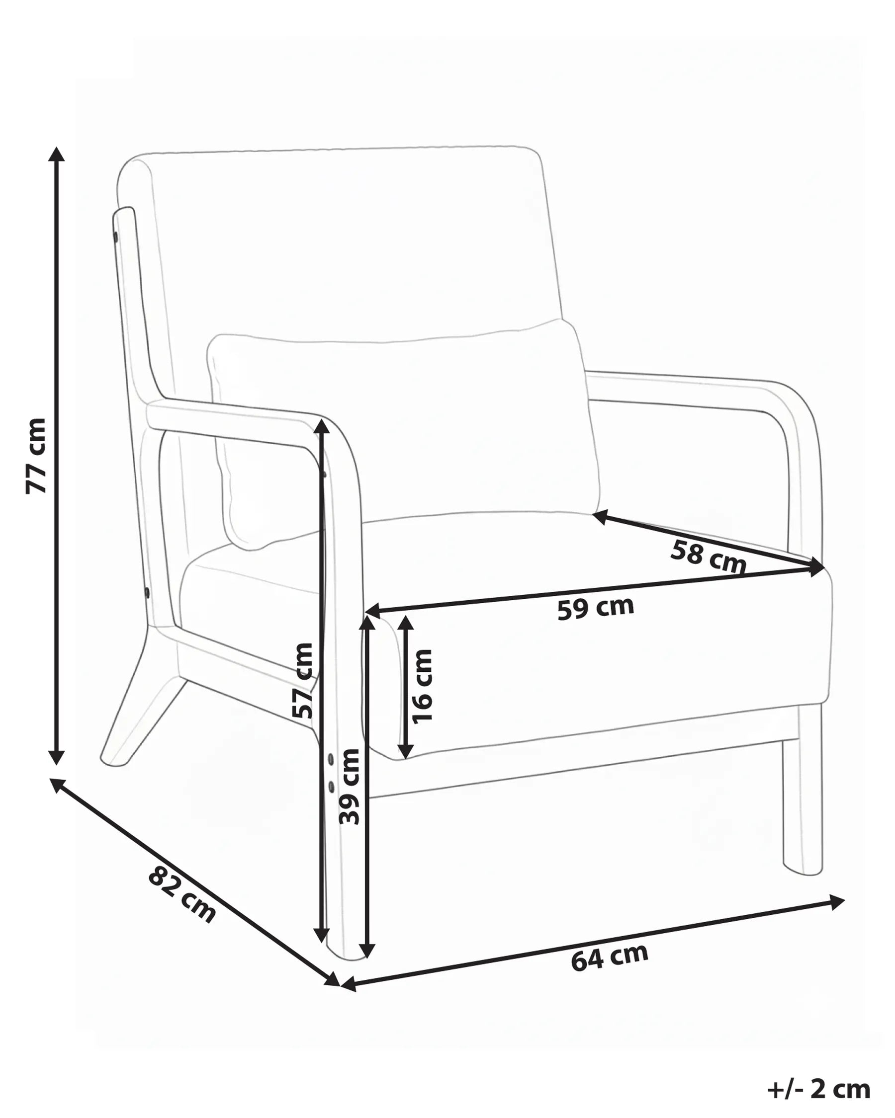 Armchair SORSELE Corduroy Beige