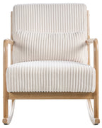 Rocking Chair SORSELE Corduroy White